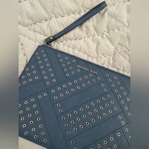 Michael Kors Blue Studded Women's Wristlet